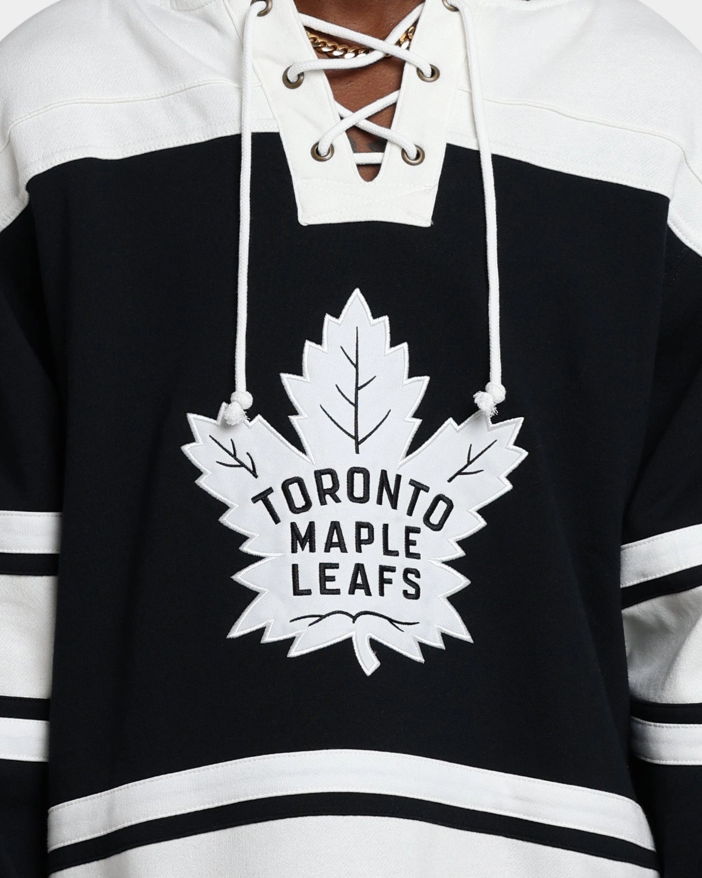Airflow channels Waterproof Shell 47 Brand Toronto Maple Leafs Superior Lacer Hoodie Jet Black