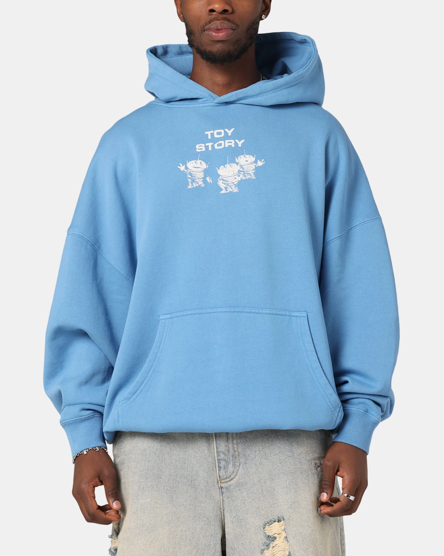 Infatuation Mesh Backed Hood 73 Studio Disney Pixar Toy Story Coming Soon Premium Hoodie Washed Blue