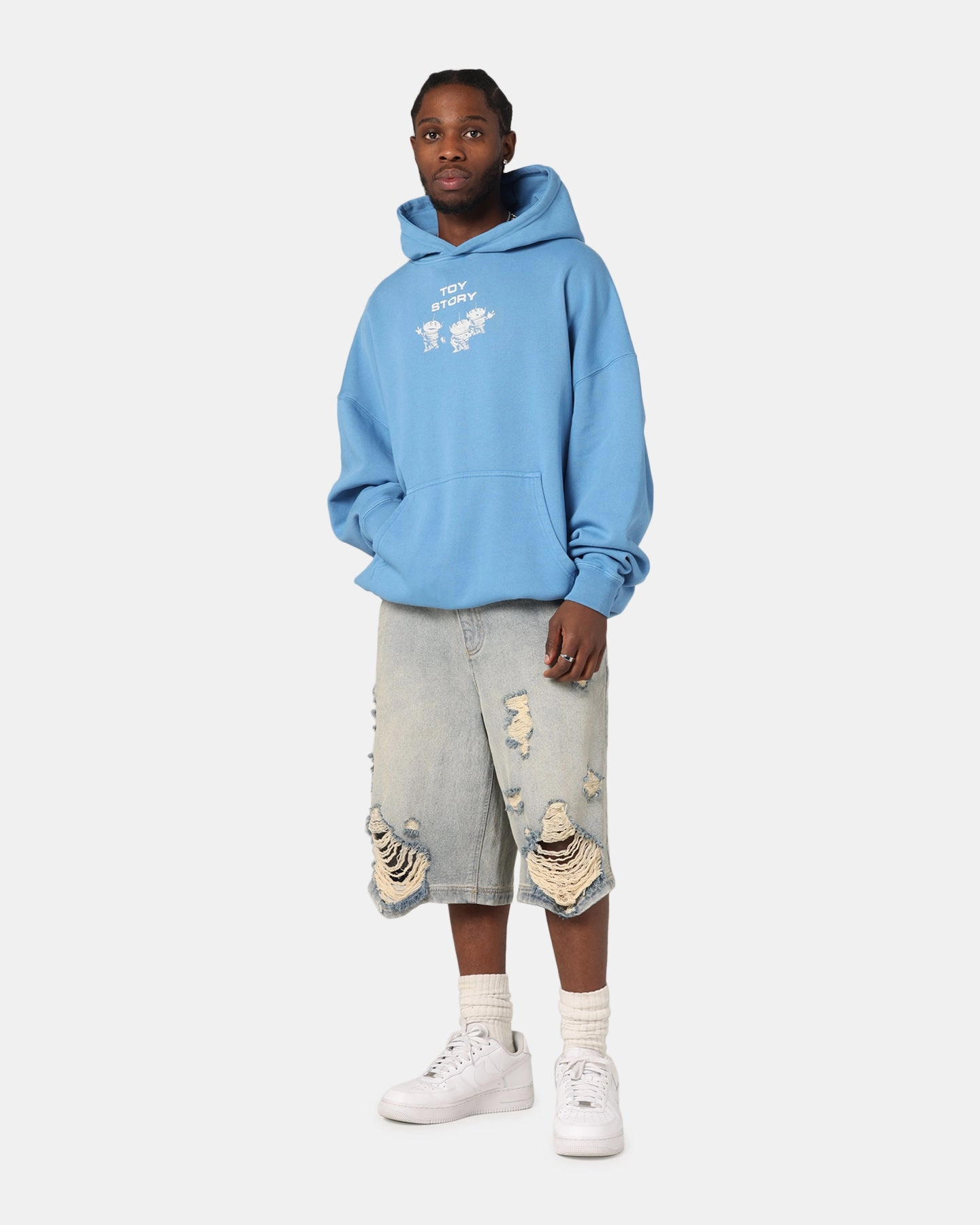 73 Studio Disney Pixar Toy Story Coming Soon Premium Hoodie Washed Blue Floss Passion