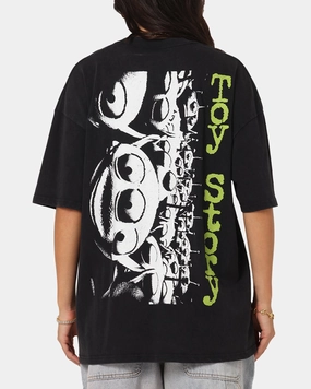 73 Studio Disney Pixar Toy Story Little Green Men Vintage T-Shirt Black Acidwash Perfect Fit Wear