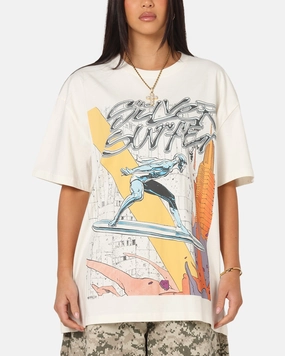 Ergonomic Cut All-Purpose Comfort 73 Studio Marvel Fantastic Four Silver Surfer Heavy T-Shirt Off White