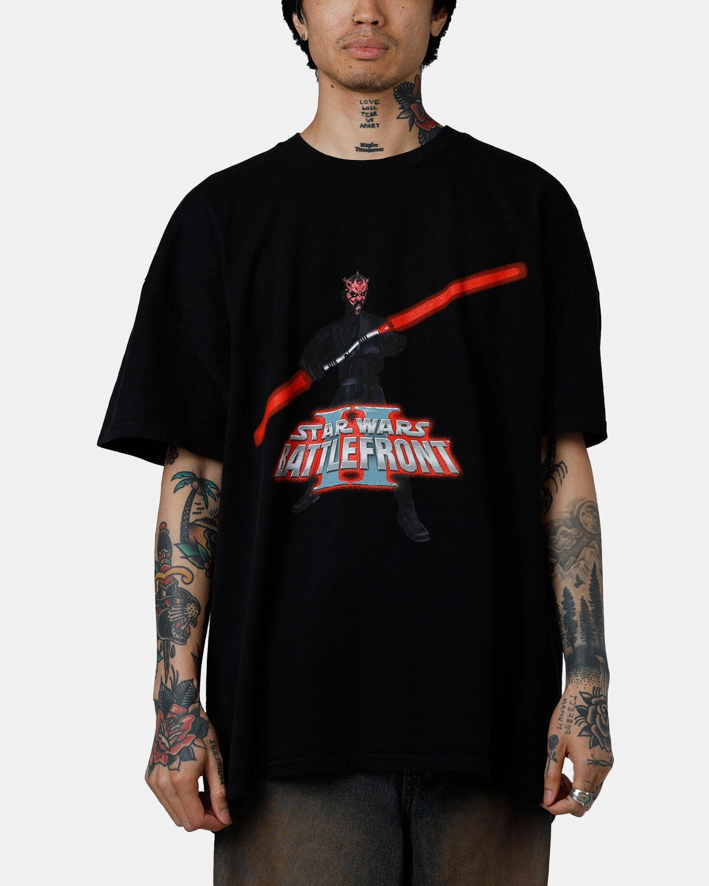 Chilly Day Comfort Travel Fashion 73 Studio Star Wars Darth Maul Battlefront II T-Shirt Black