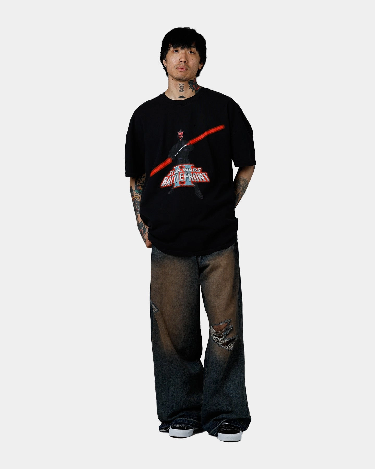 MultipurposeCuffs 73 Studio Star Wars Darth Maul Battlefront II T-Shirt Black
