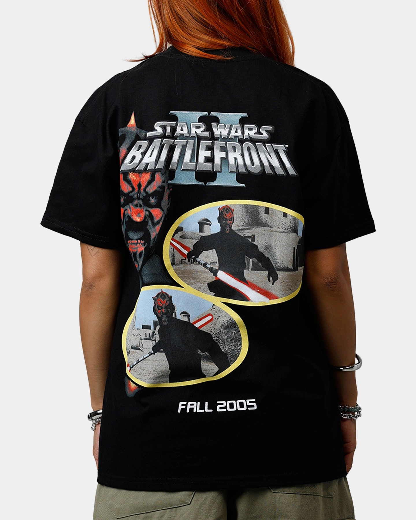 73 Studio Star Wars Darth Maul Battlefront II T-Shirt Black Stylish Fit Cold Wash Optimized