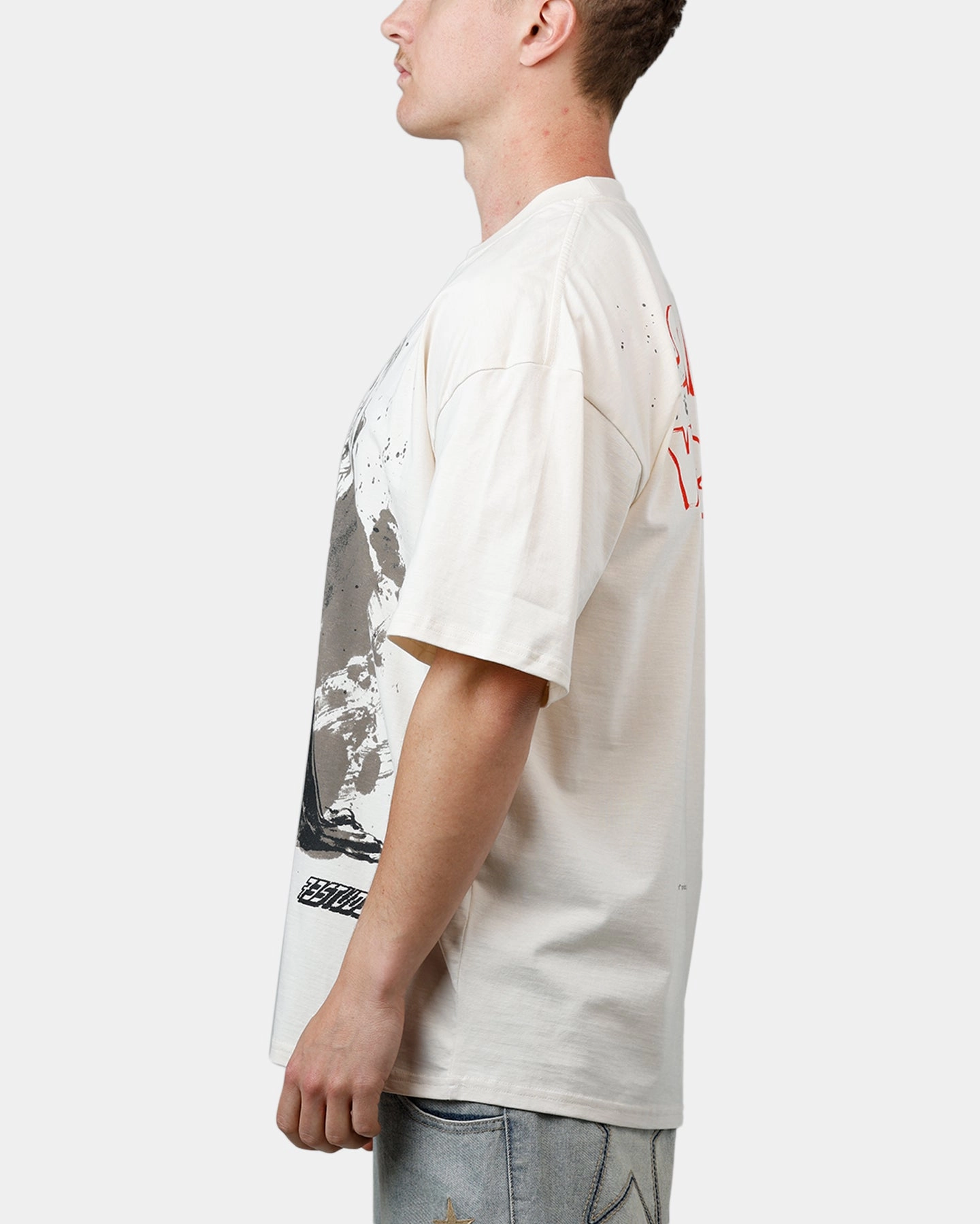 73 Studio Star Wars Takumi Last Jedi Vintage T-Shirt Off White Fashion Top ethical