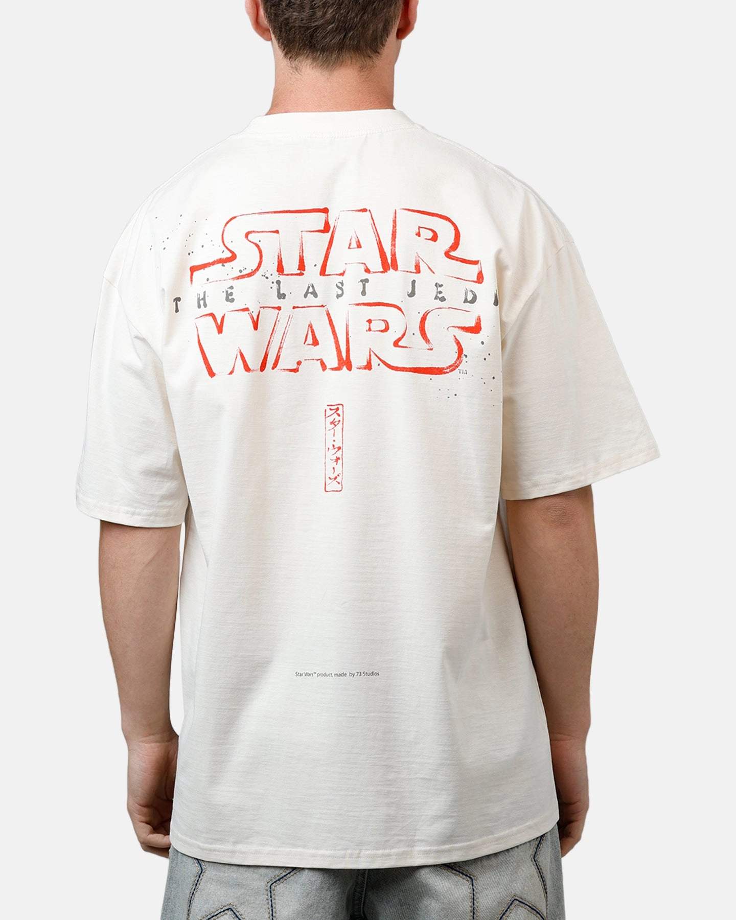 AntiBacterialTreatment 73 Studio Star Wars Takumi Last Jedi Vintage T-Shirt Off White