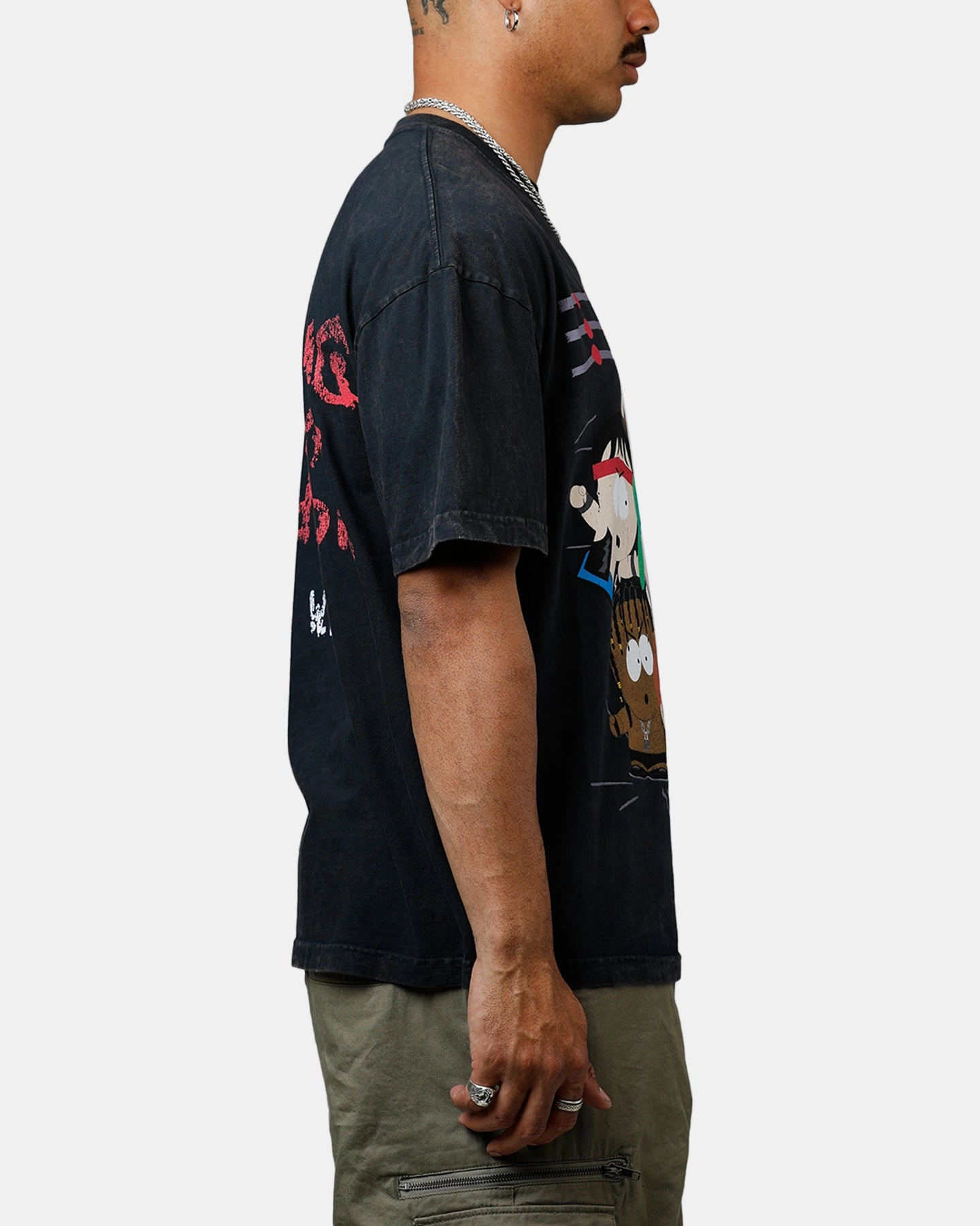 Effortless Style Urban Fashion Look 73 Studio WTF Heavyweight T-Shirt Black Acidwash