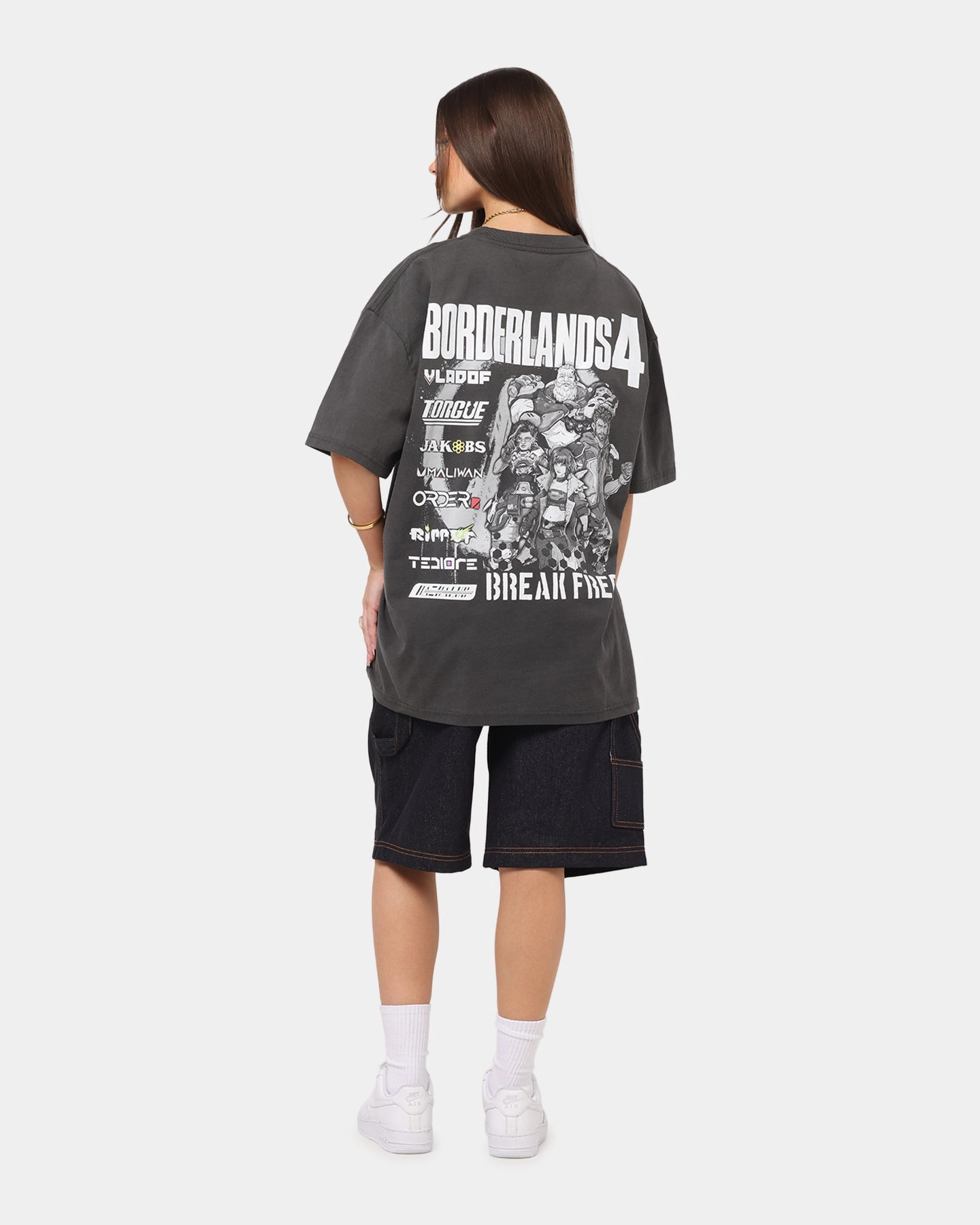 Fit For All Day 73 Studio X Borderlands 4 Break Free T-Shirt Black Wash