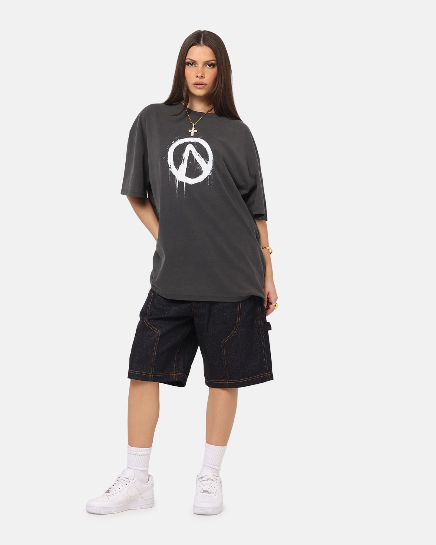 73 Studio X Borderlands 4 Break Free T-Shirt Black Wash Travel Trend Relaxed Look