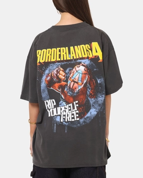 Sporty Layer Look 73 Studio X Borderlands 4 T-Shirt Black Wash