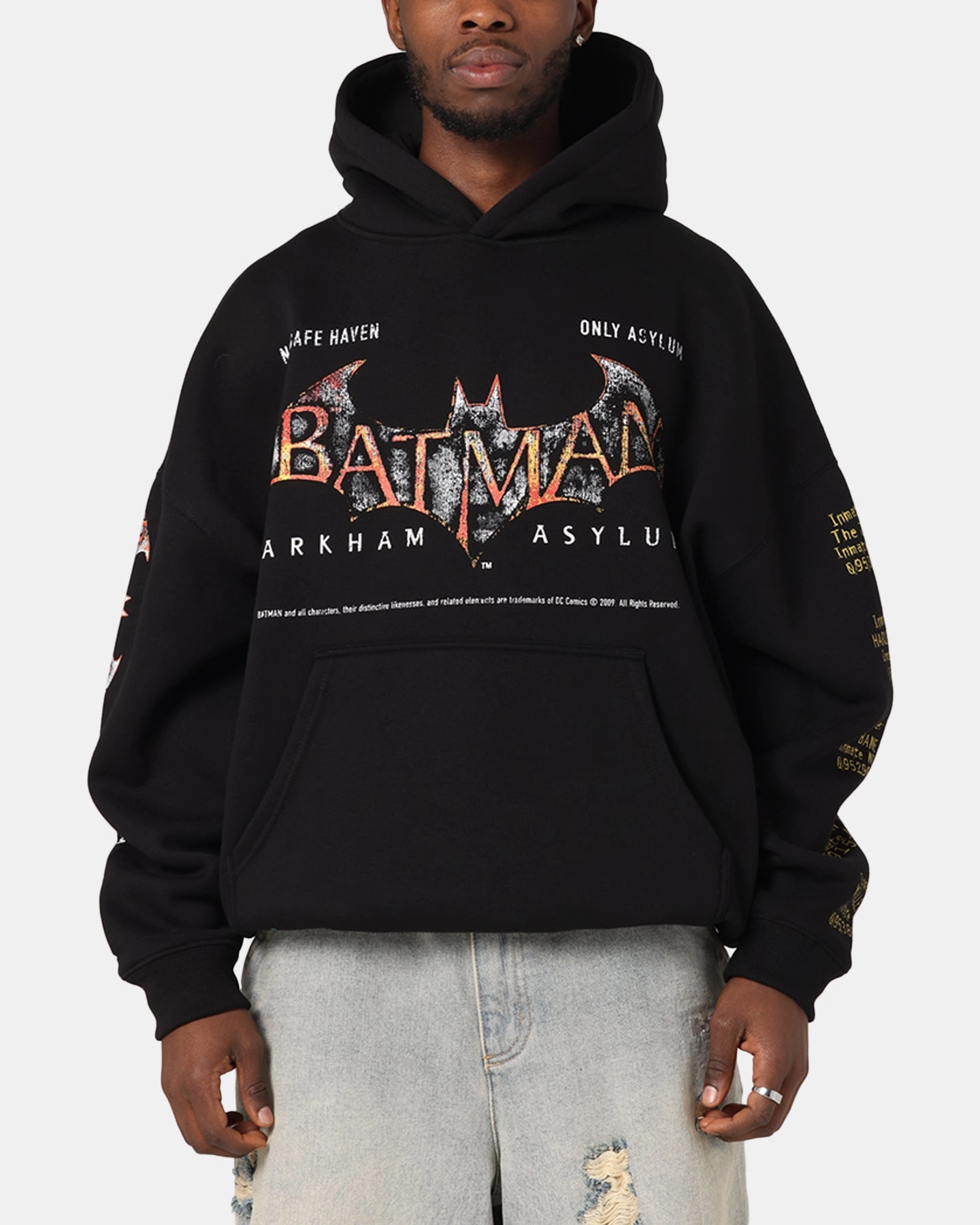 73 Studio X DC Batman Arkham Asylum Premium Hoodie Black suitable for formal meetings