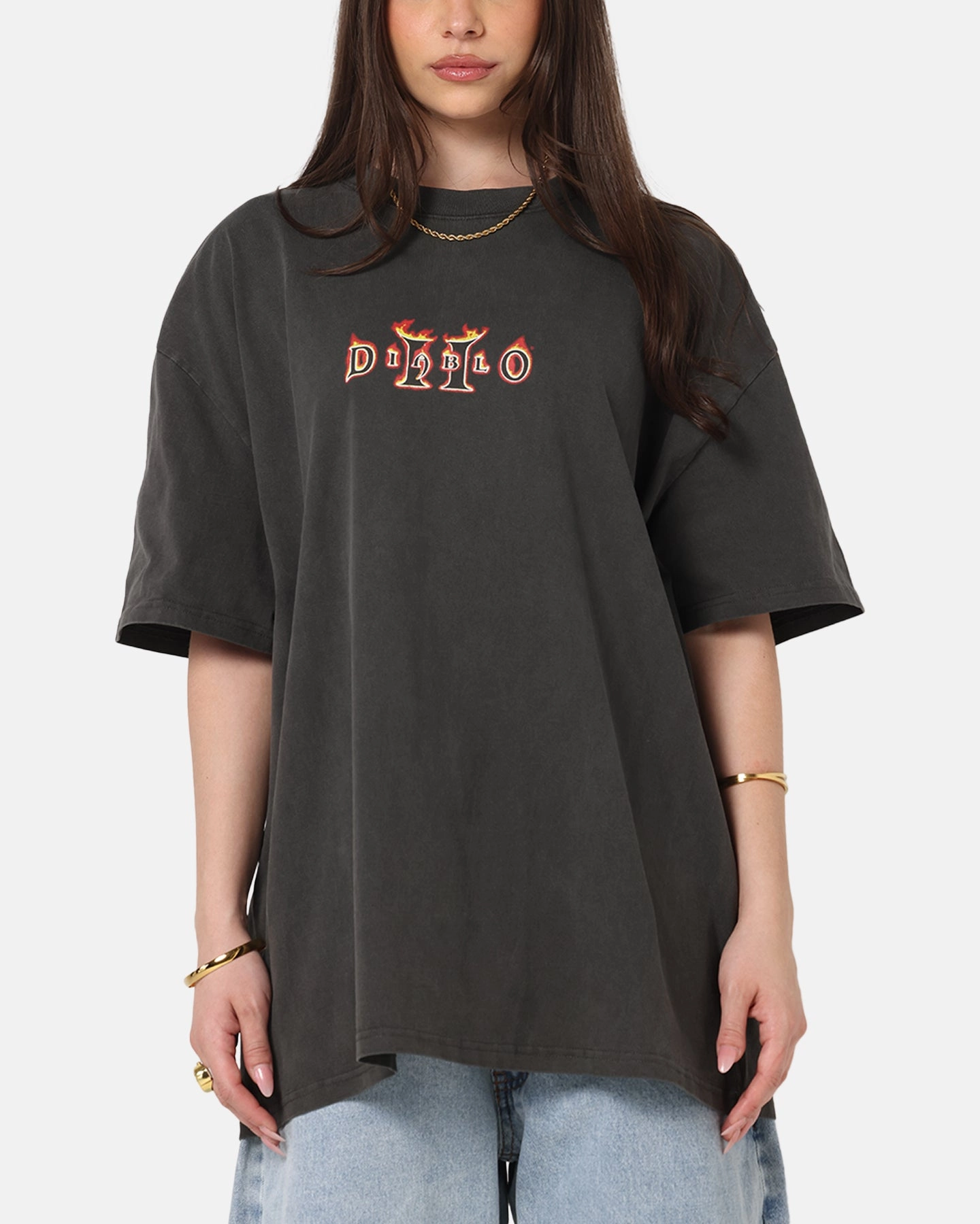 73 Studio X Diablo Halloween Summer 2000 Vintage T-Shirt Black Wash Non Shrink Material Trendy Comfort Wear