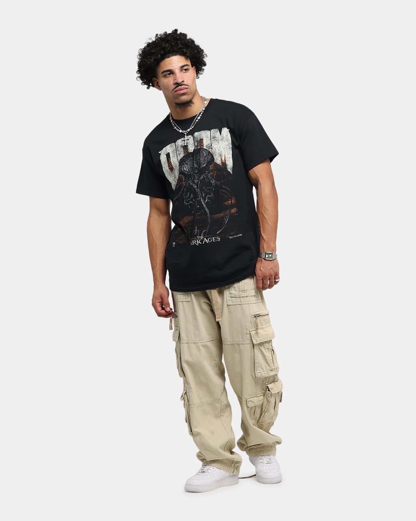 in demand 73 Studio X Doom Cacodemon Metal T-Shirt Black