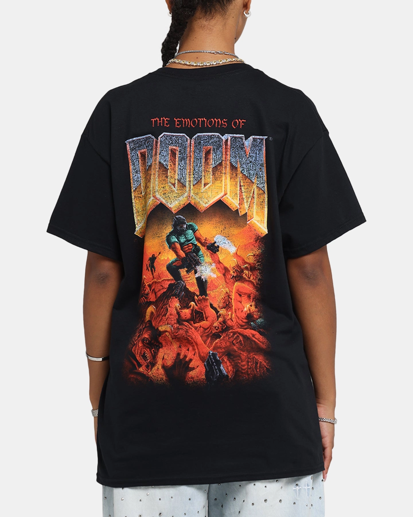 73 Studio X Doom Today I Feel T-Shirt Black No Shrink Technology Athletic Wear