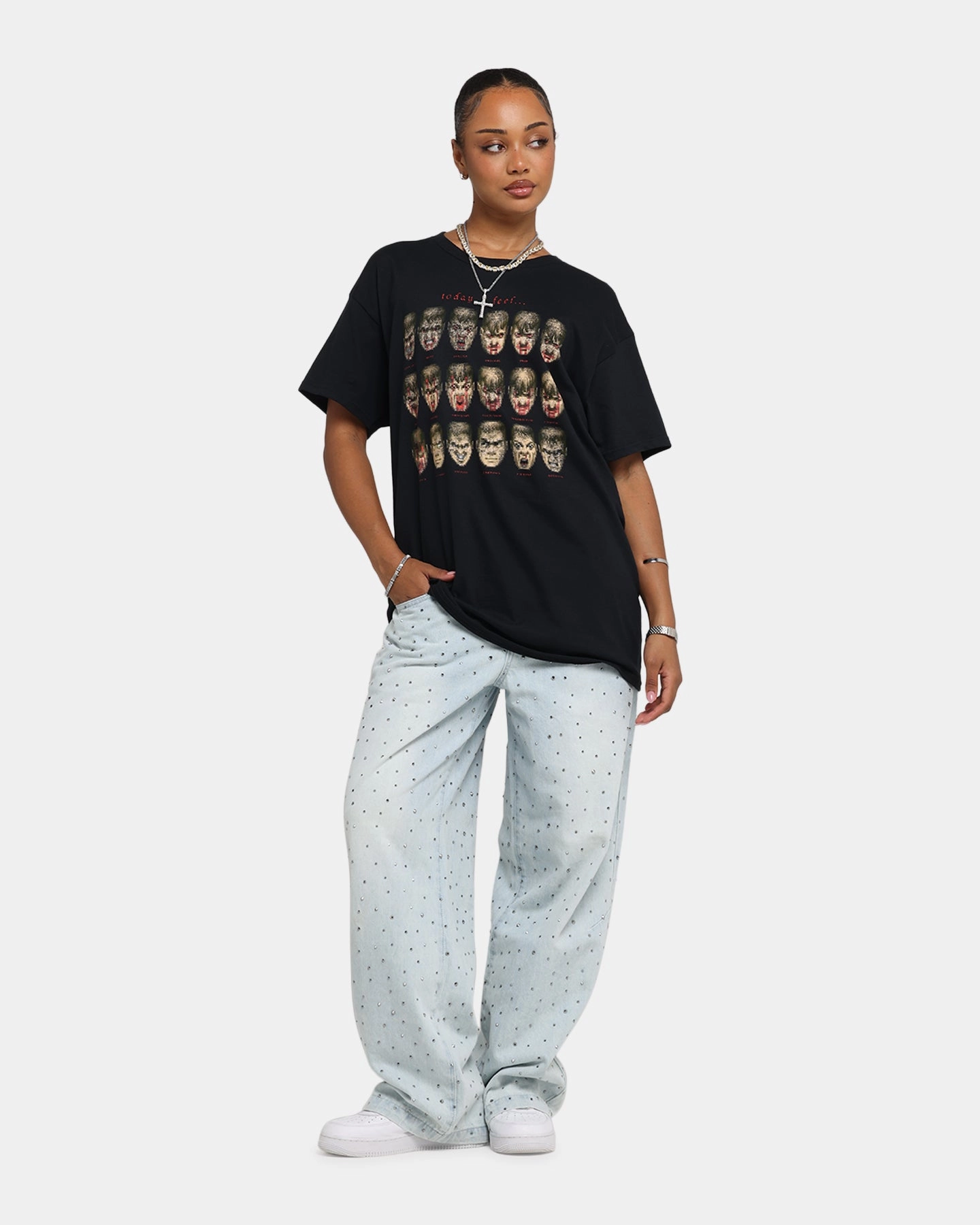 73 Studio X Doom Today I Feel T-Shirt Black Breathable Fit Wear Sporty Layer