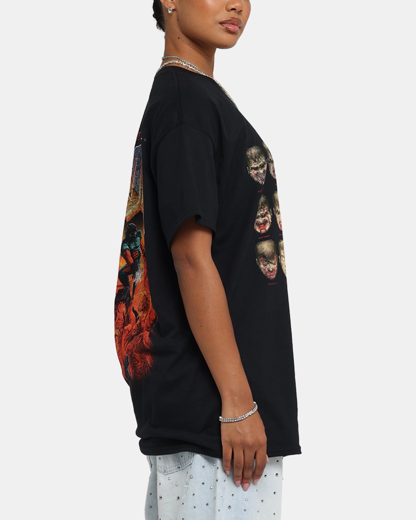73 Studio X Doom Today I Feel T-Shirt Black Snug fit Party fun
