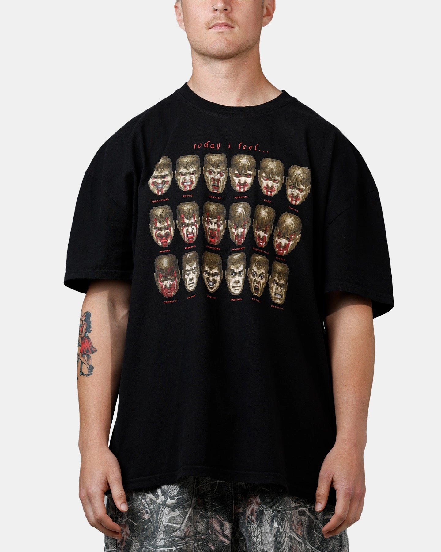73 Studio X Doom Today I Feel T-Shirt Black Comfortable Layer