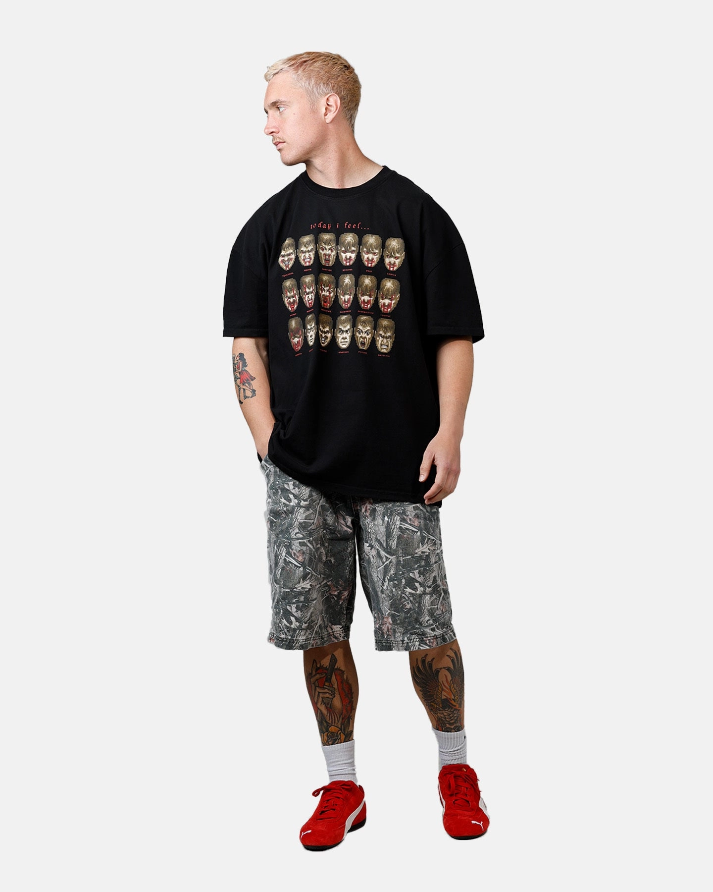 73 Studio X Doom Today I Feel T-Shirt Black Beach relaxation Stylish and Relaxed