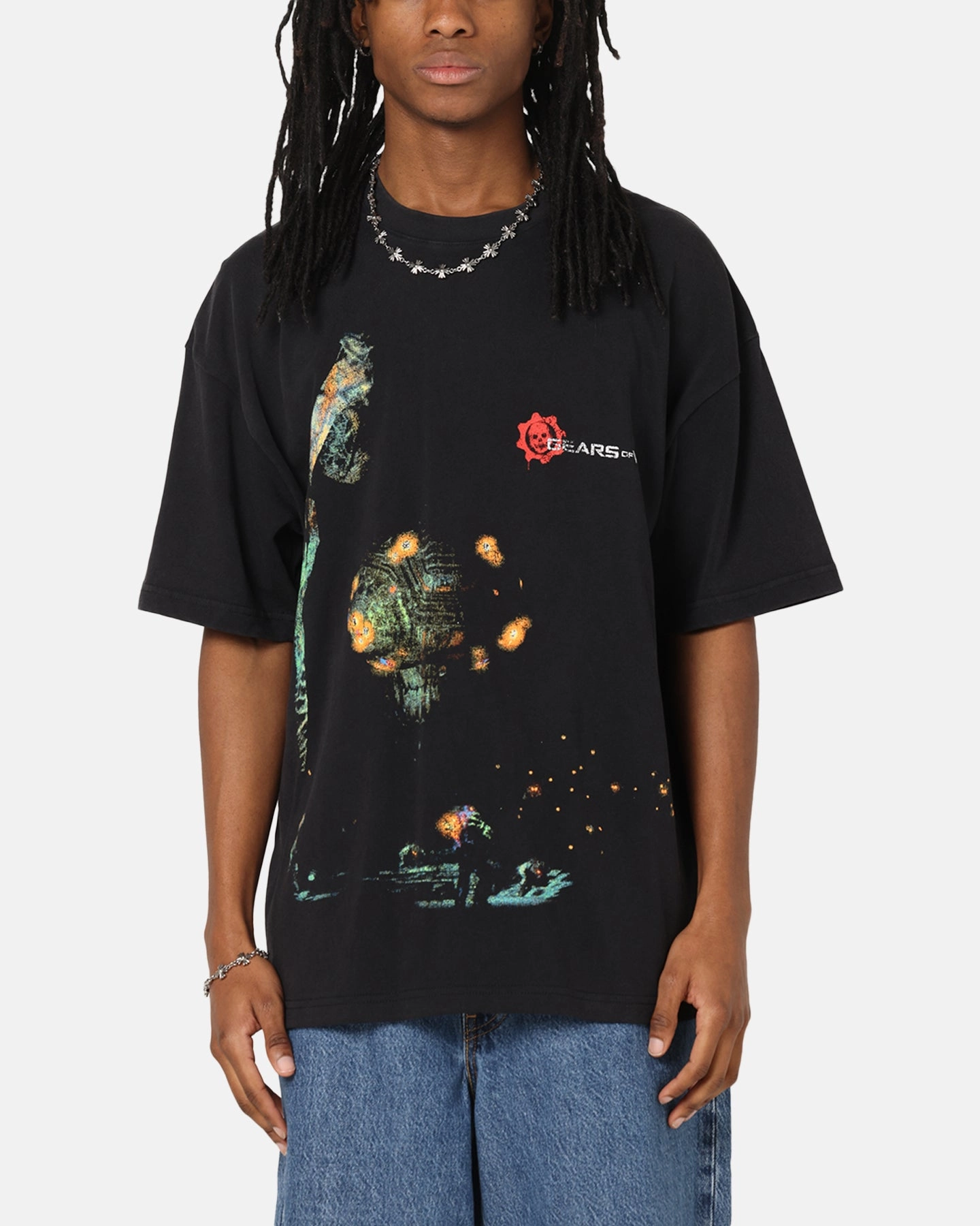 Versatile Outfit 73 Studio X Gears Of War '06 Mad World Vintage T-Shirt Black Acidwash