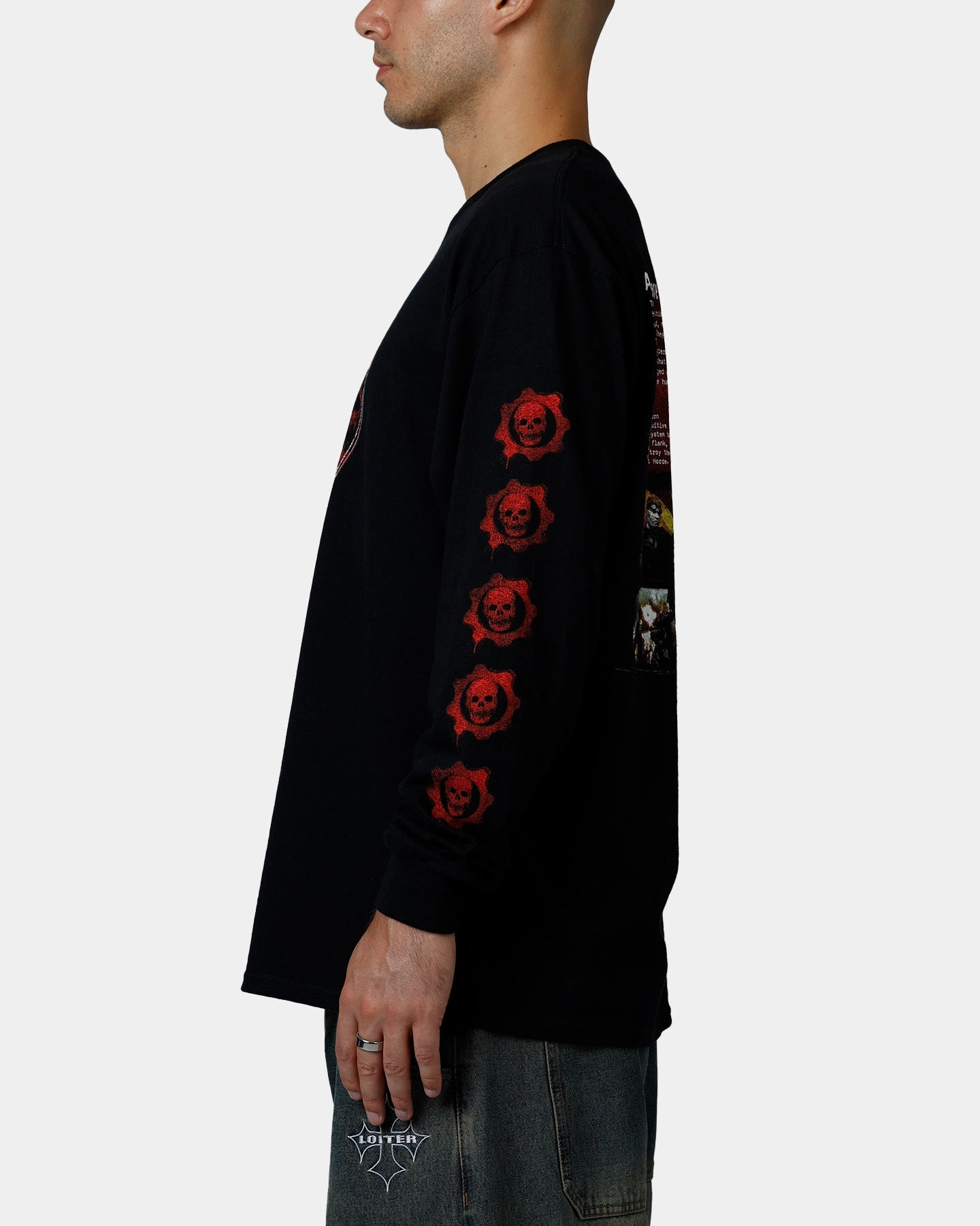 TaglessCollar 73 Studio X Gears Of War Gears Of Wear Long Sleeve T-Shirt Black