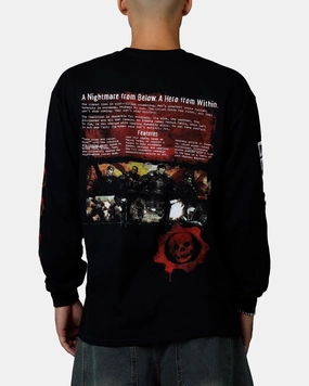 Comfortable Casual 73 Studio X Gears Of War Gears Of Wear Long Sleeve T-Shirt Black