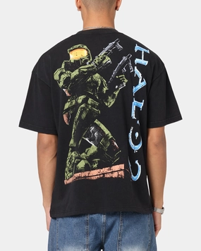 73 Studio X Halo Halo 2 Vintage T-Shirt Black Acidwash Oversized Cut