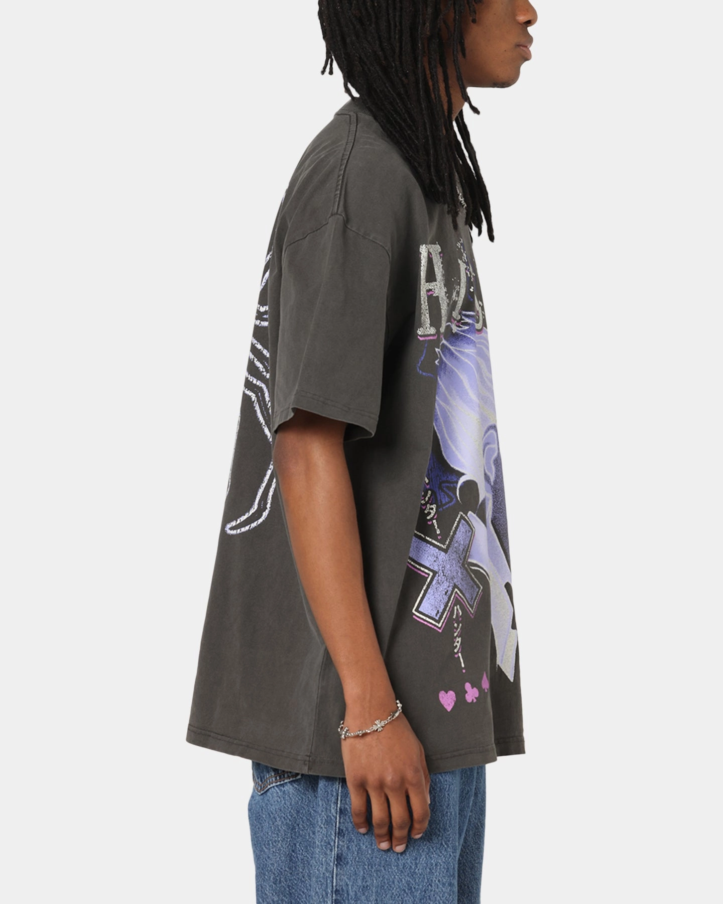 73 Studio X  Hunter X Hunter Hisoka Heavyweight T-Shirt Black Wash Fashion Fit