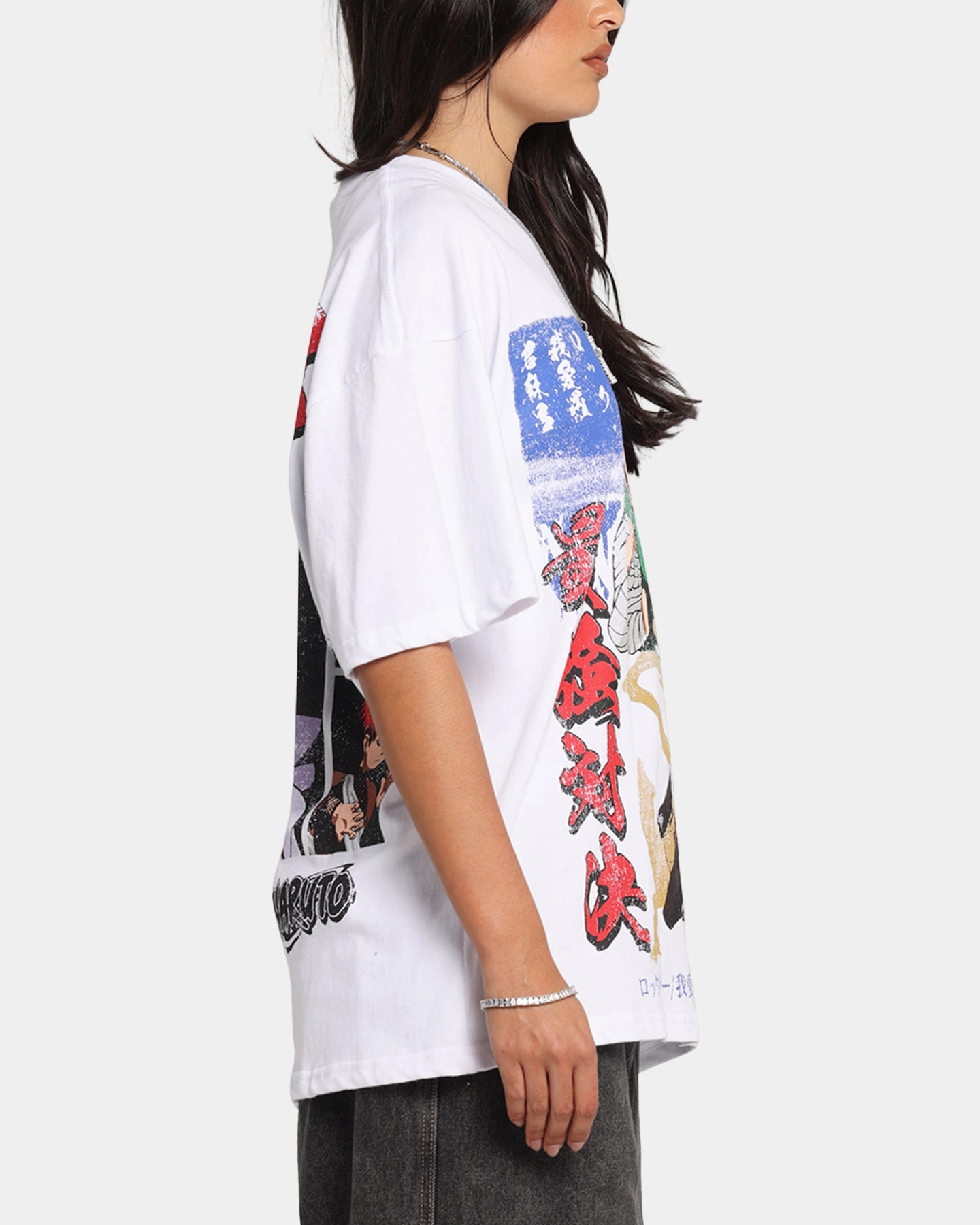 73 Studio X Naruto Kimmimaro Vintage T-Shirt White Fit for All Seasons Street Style Trend