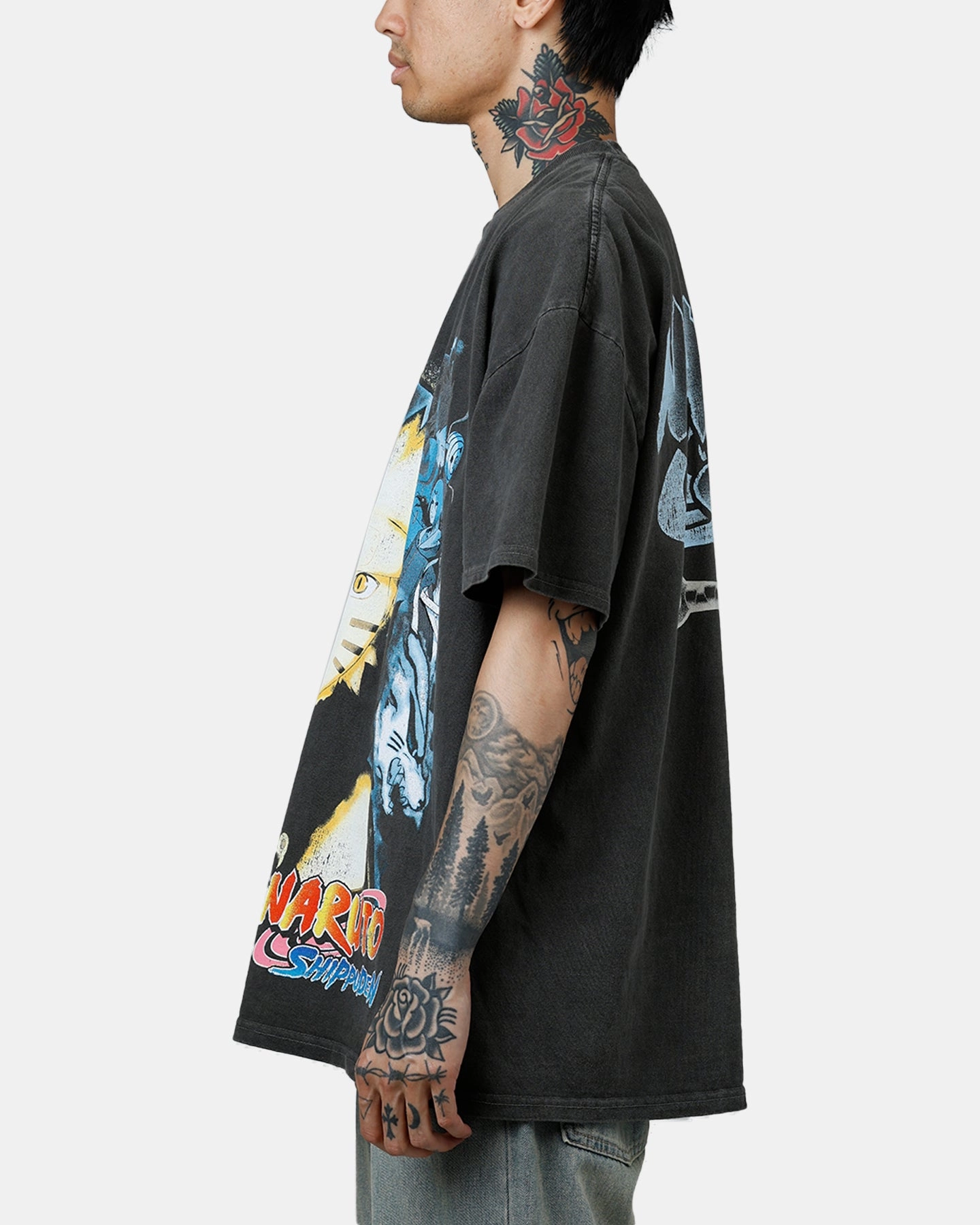 73 Studio X Naruto Naruto Shippuden Heavyweight T-Shirt Black Wash MoistureControlFibers