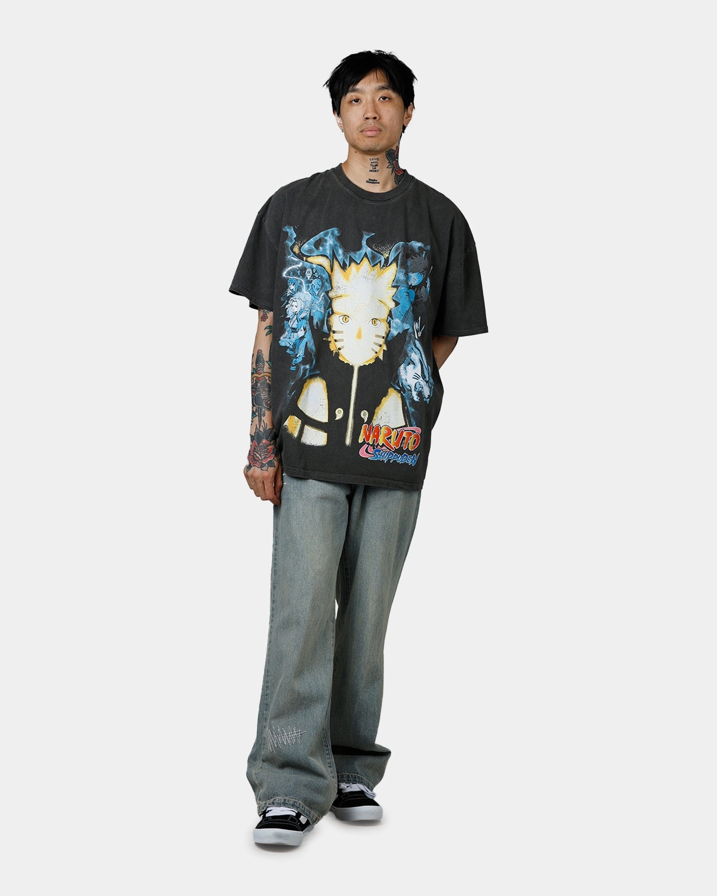 MultipurposeUse HeatResistantMaterial 73 Studio X Naruto Naruto Shippuden Heavyweight T-Shirt Black Wash