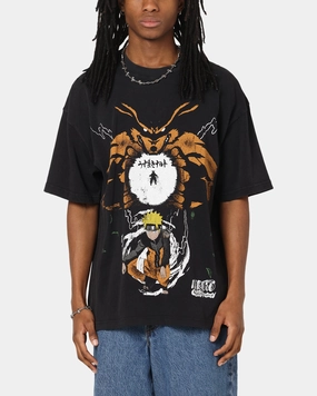 73 Studio X Naruto Shippuden Uzamaki Vintage T-Shirt Black Acidwash Quick Dry Material