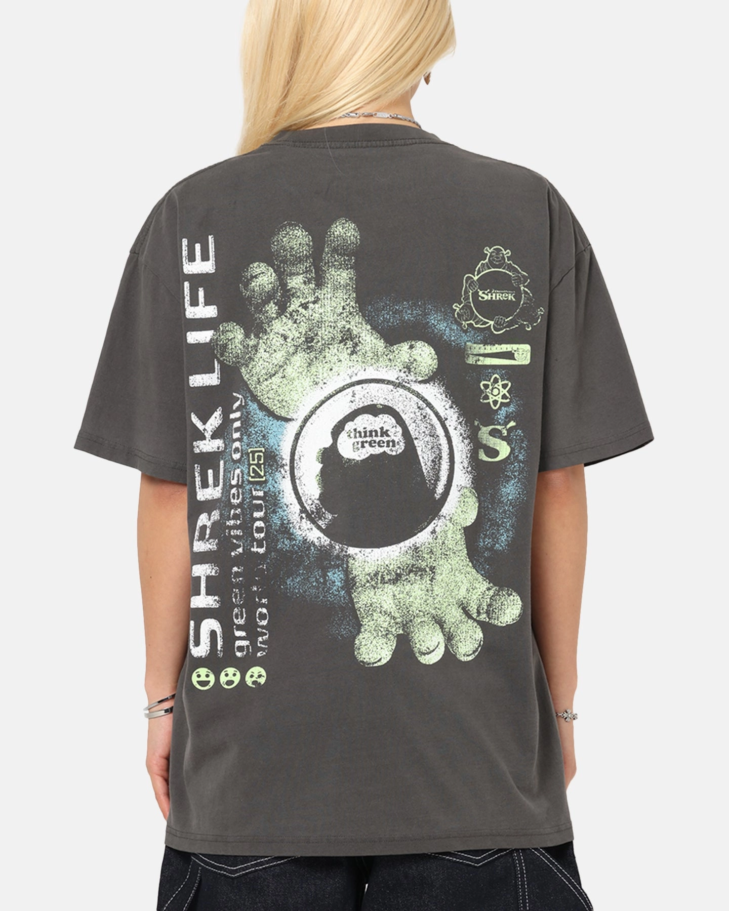 73 Studio X Shrek Rave Heavy T-Shirt Black Wash Tight fit sexiness