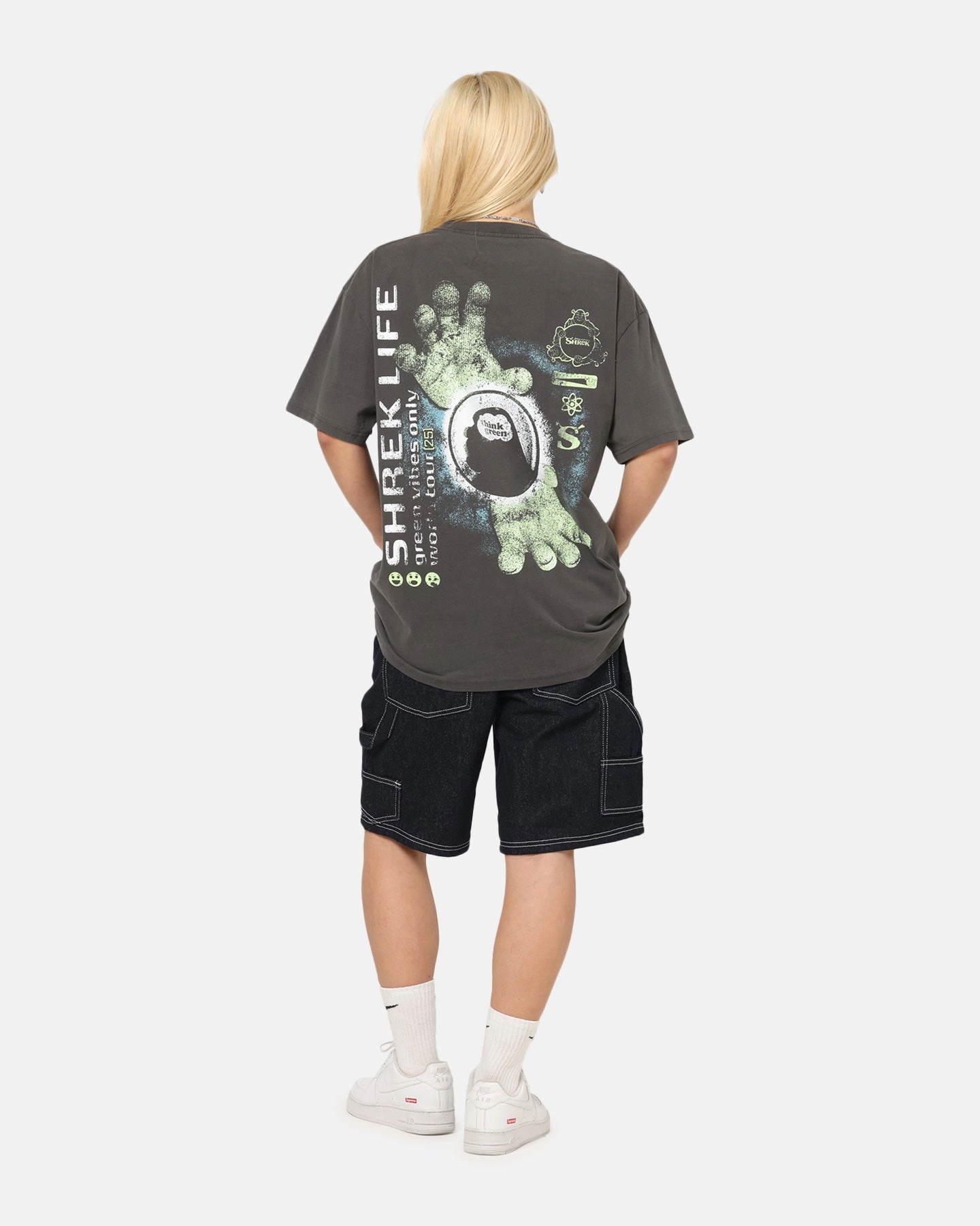 73 Studio X Shrek Rave Heavy T-Shirt Black Wash Recycled Material