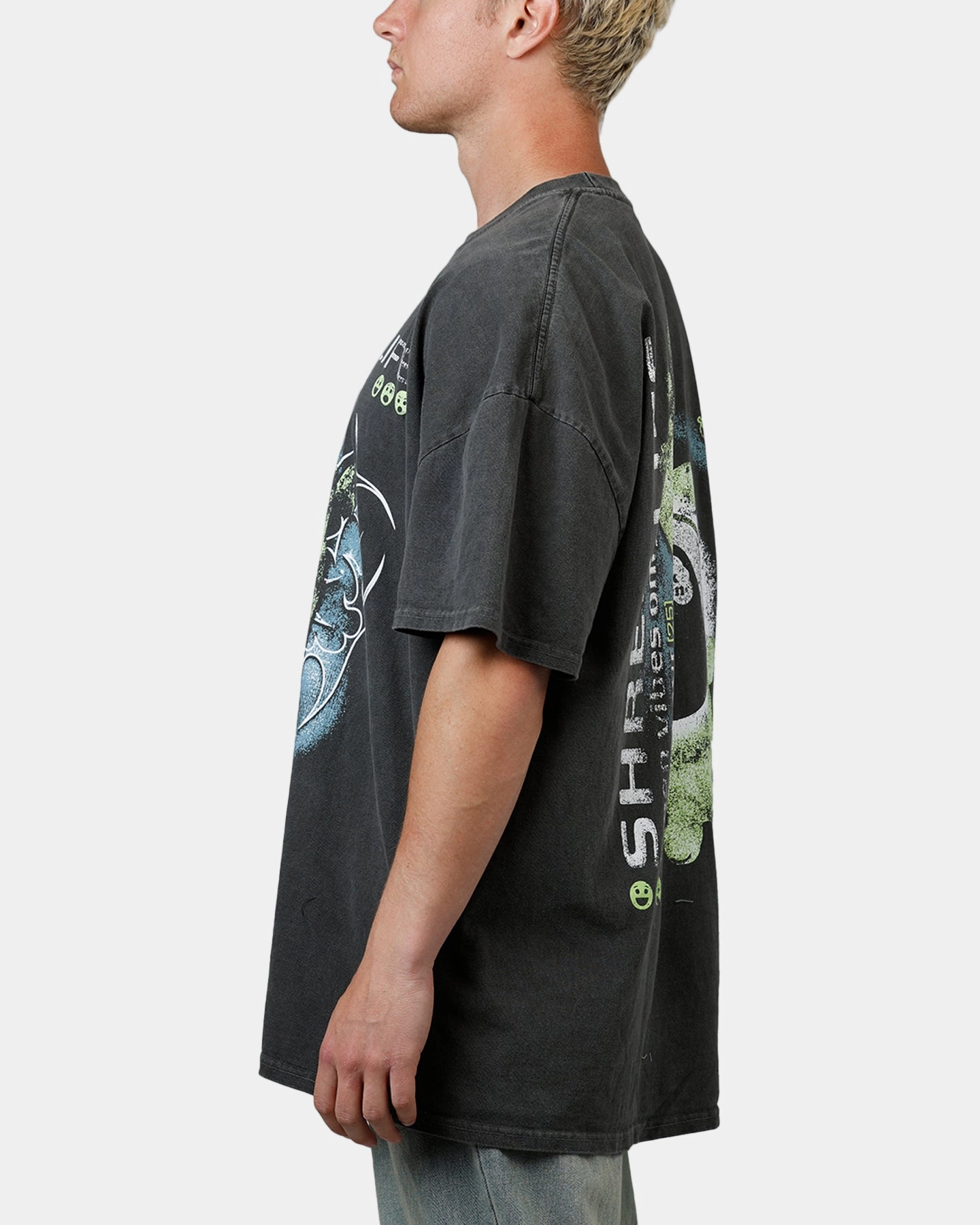 73 Studio X Shrek Rave Vintage T-Shirt Black Wash Chilly Style