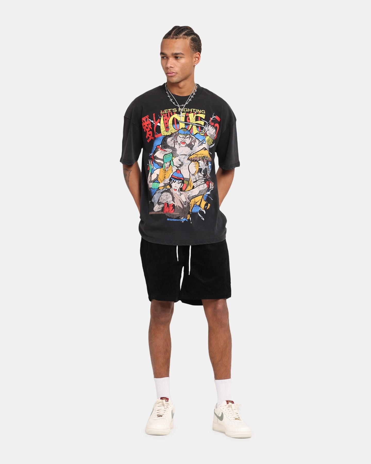 Moisture Management Fabric Outdoor Light 73 Studio X South Park Lets Fighting Love Vintage T-Shirt Black Acidwash