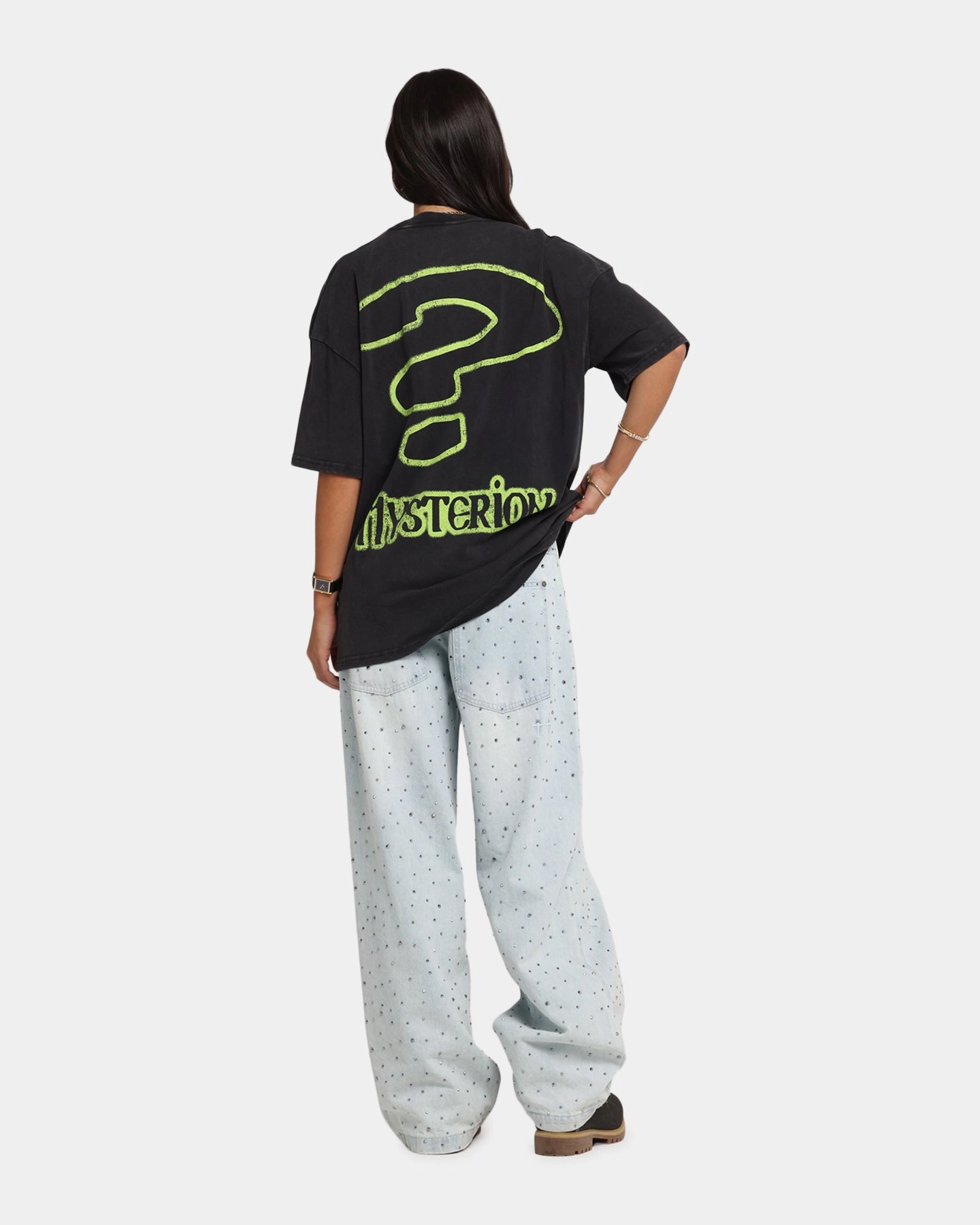 73 Studio X South Park Mysterion Vintage T-Shirt Black Acidwash Trendy Comfort Wear