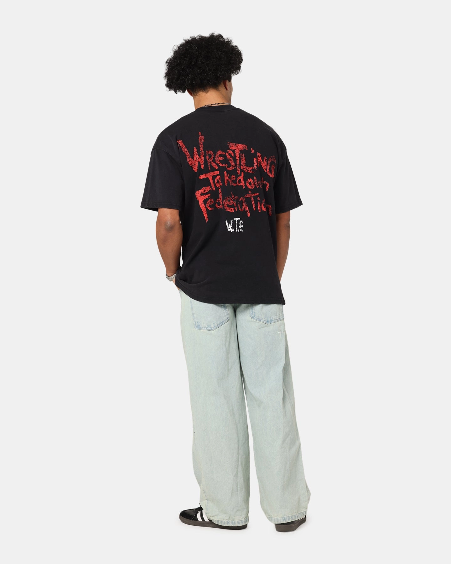 Fade Resistant Print tall size 73 Studio X South Park WTF Vintage T-Shirt Black Acidwash