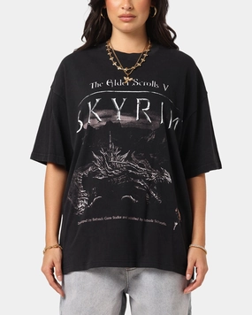 Minimalist Layer Flexible Collar 73 Studio X The Elder Scrolls V: Skyrim Aludin Vintage T-Shirt Black Acidwash