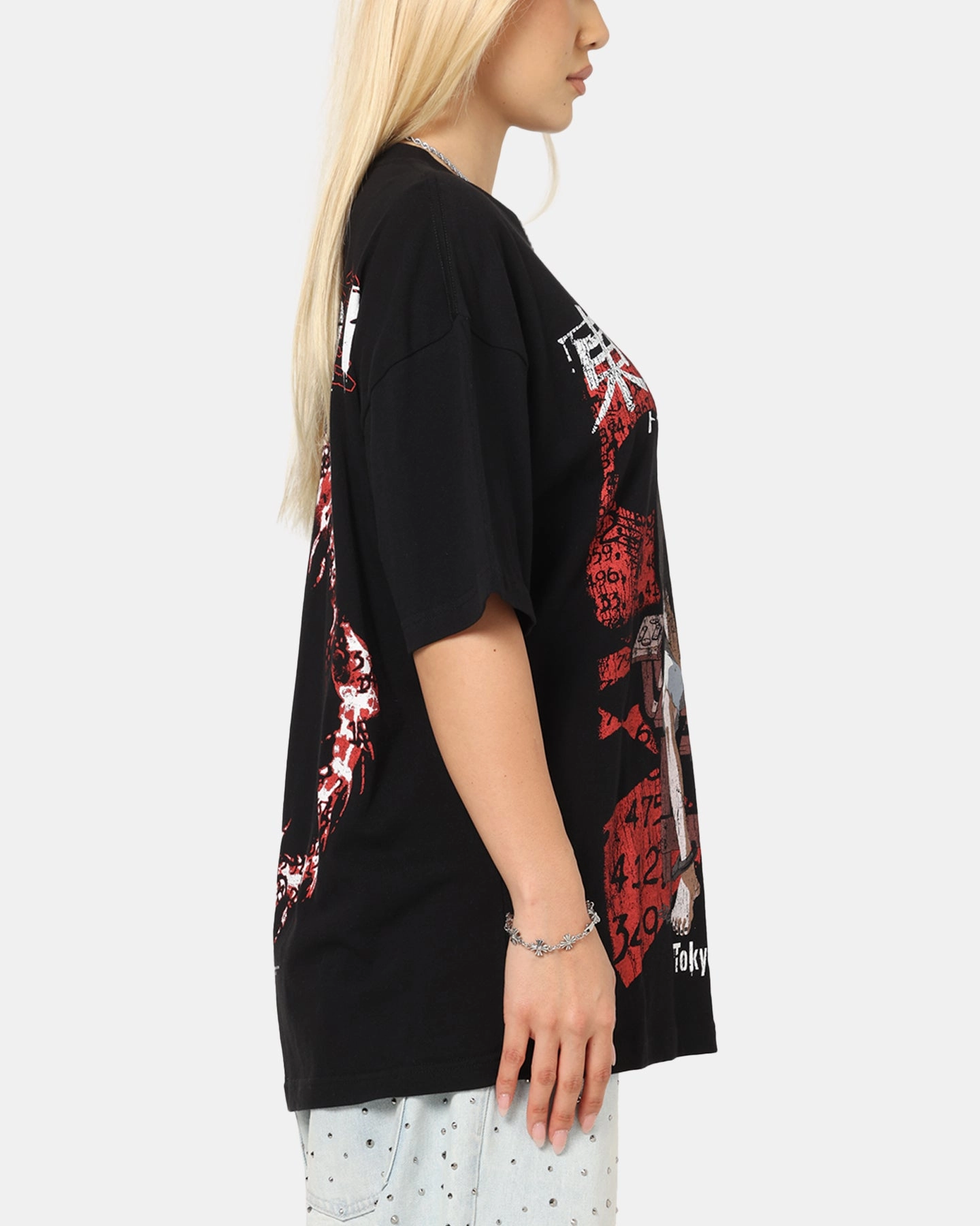 Smooth Flatlock Stitching Casual Comfort Wear 73 Studio X Tokyo Ghoul 1000 Minus 7 T-Shirt Black