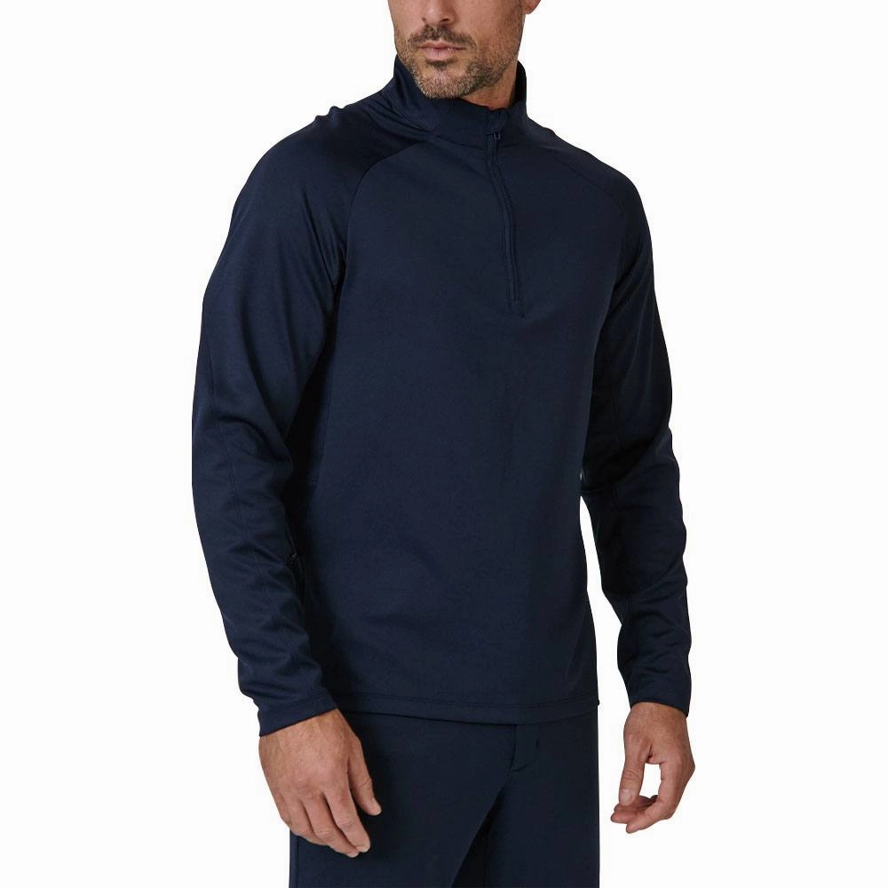 7Diamonds A-Game Quarter Zip Golf Pullover Navy - FW23 Men Single Breasted Crisp Look