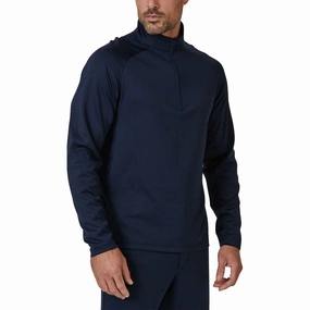 Softshell Technology Breezy Layer Option 7Diamonds A-Game Quarter Zip Golf Pullover Navy - FW23 Men