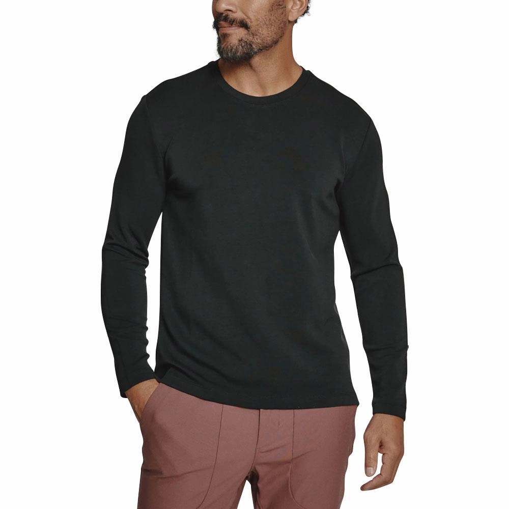 7Diamonds Rev Tee Golf Sweater Black - FW23 Men Organic Cotton Blend InterchangeableLining