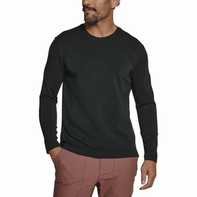 Impact Absorbing Back Panels Thermoplastic Elastomer Trim 7Diamonds Rev Tee Golf Sweater Black - FW23 Men