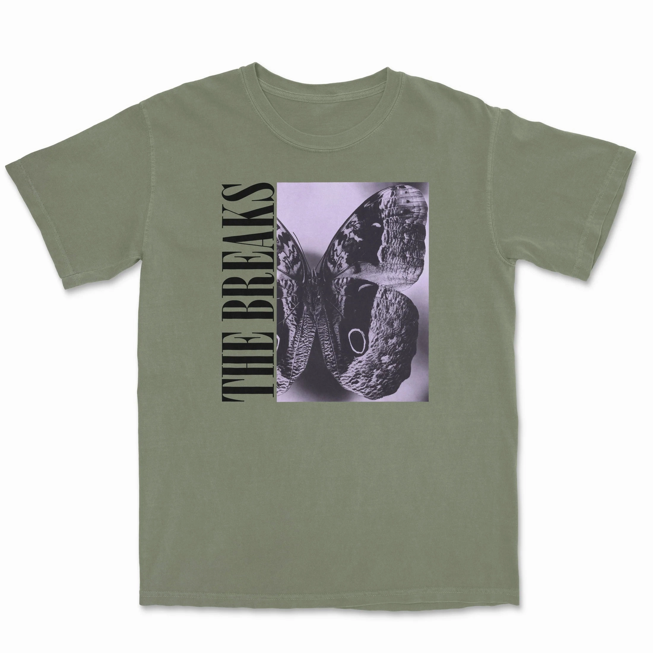 The Breaks Flutter T-Shirt 'Olive' Ethically Sourced Material Regular Fit