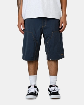 ABC Nylon Jorts Navy Faux Leather