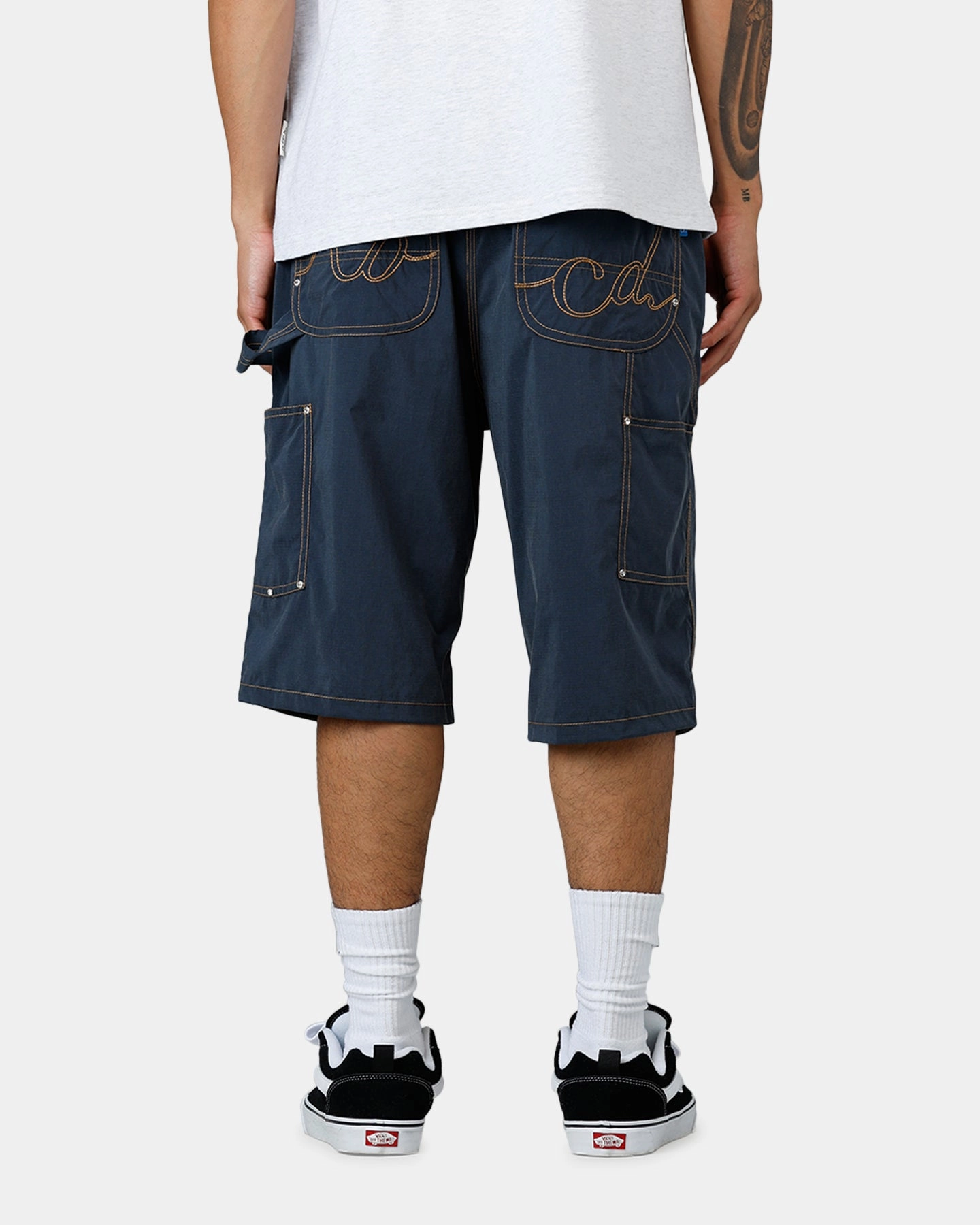 ABC Nylon Jorts Navy Reflective accents Cotton Blend