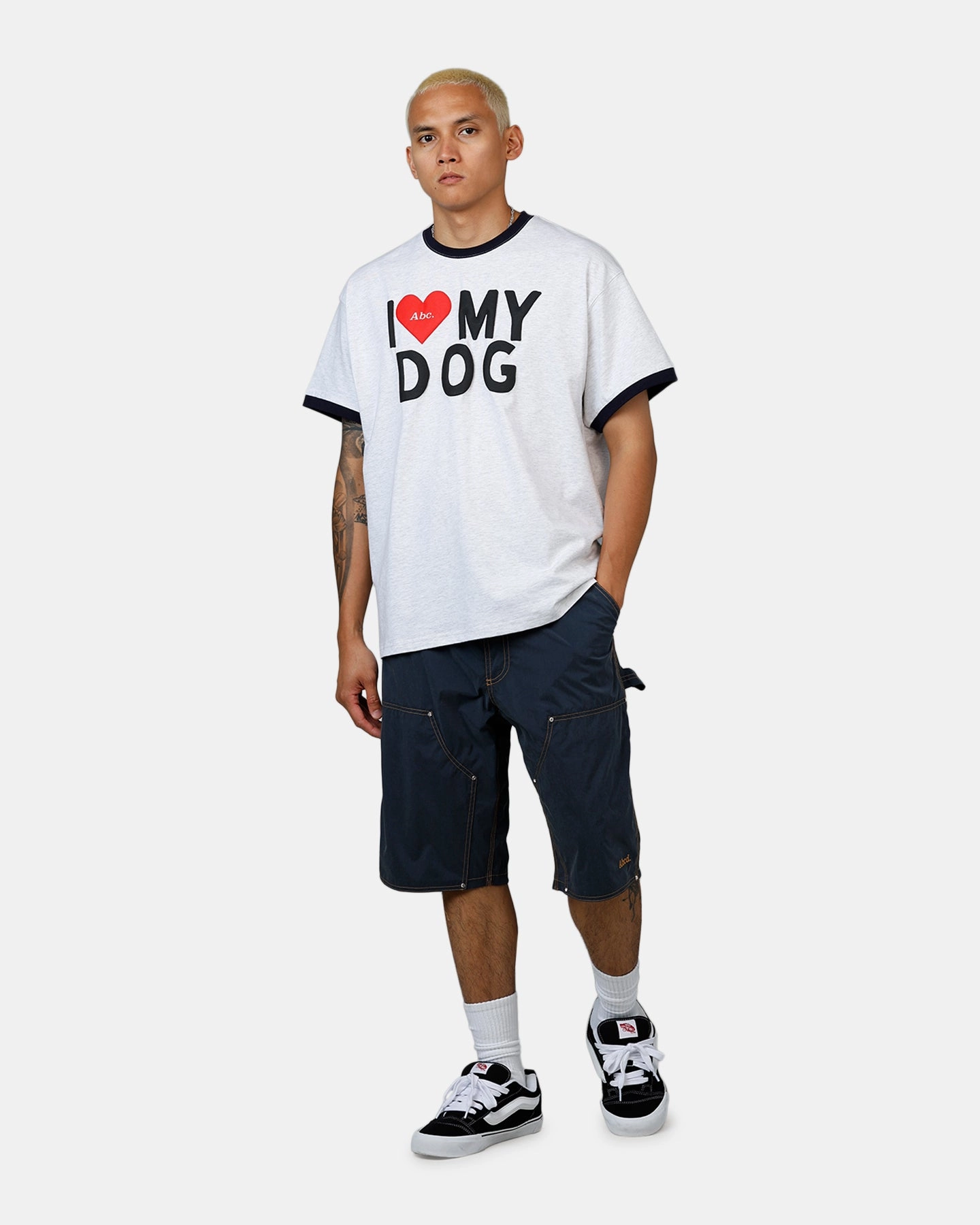 ABC Nylon Jorts Navy Anti Static Treatment concert outfit