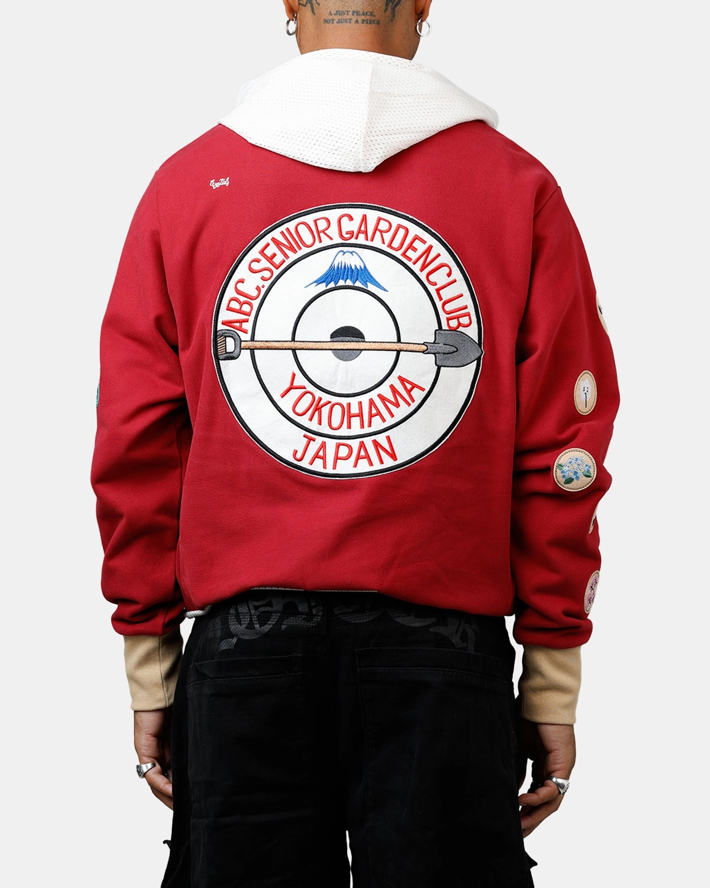 regular ABC Patch Hoodie Rose