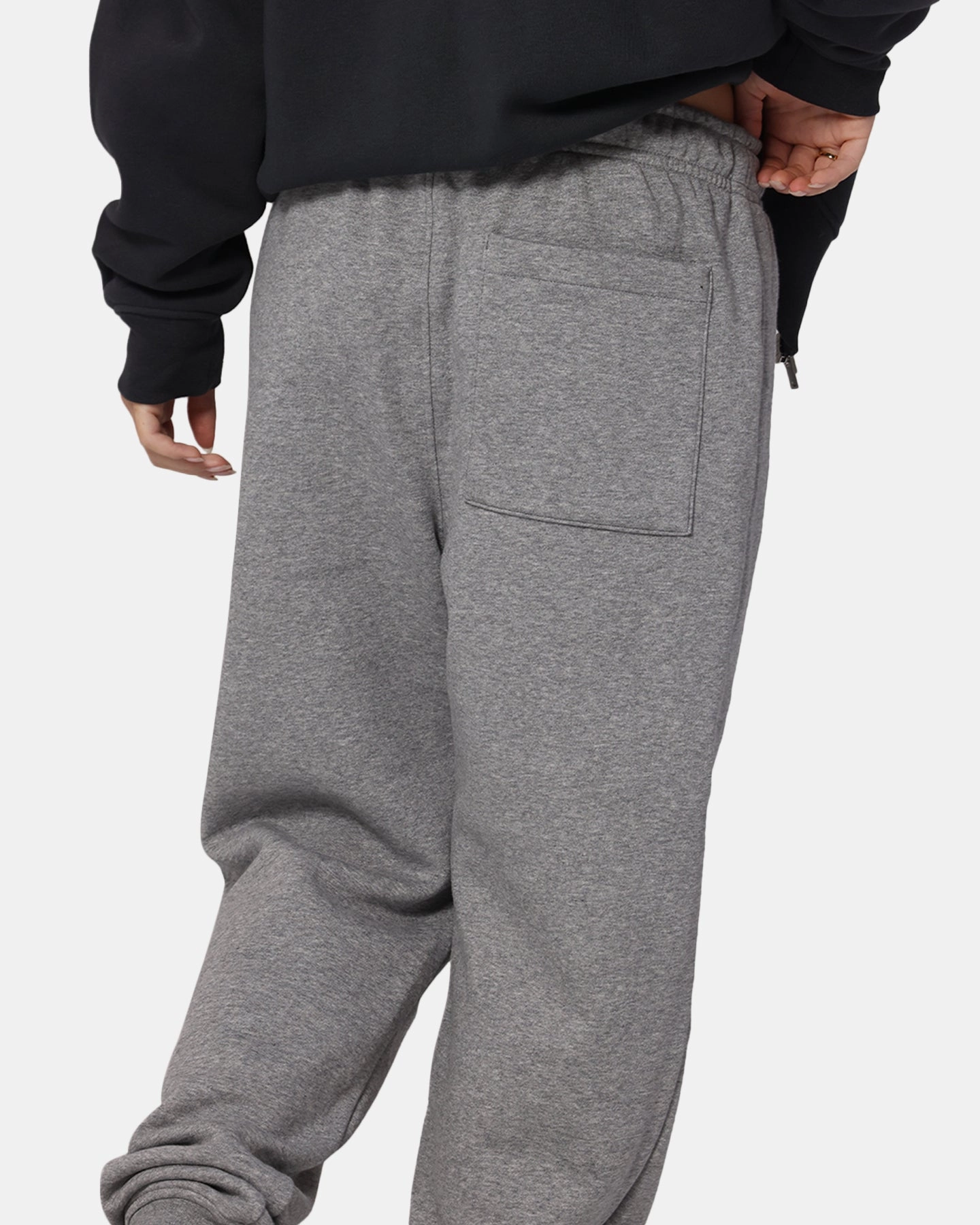 Jordan Brooklyn Fleece Pants Carbon Heather/White Soft and Cozy