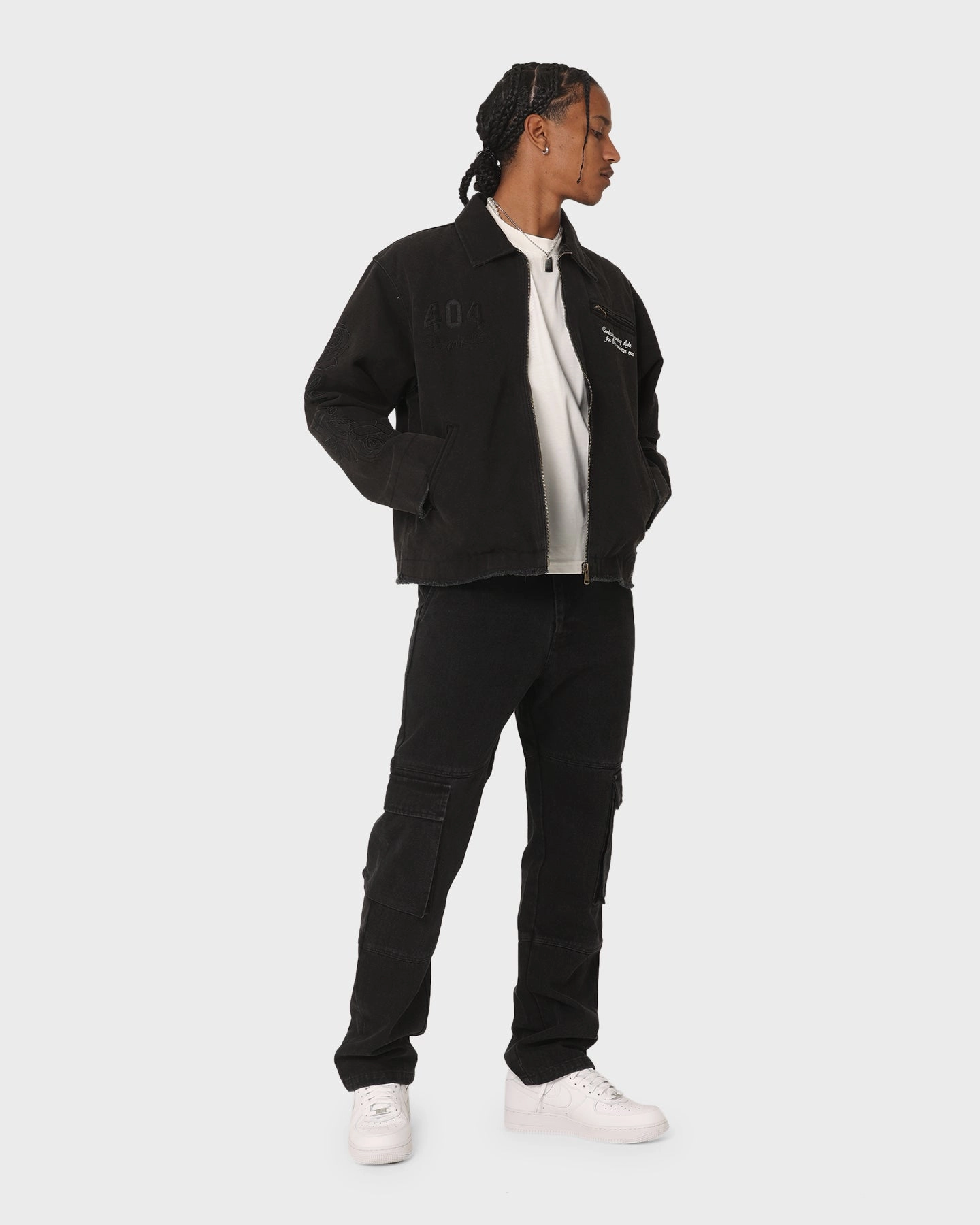 404 Florence Work Jacket Vintage Black Hardware High-quality
